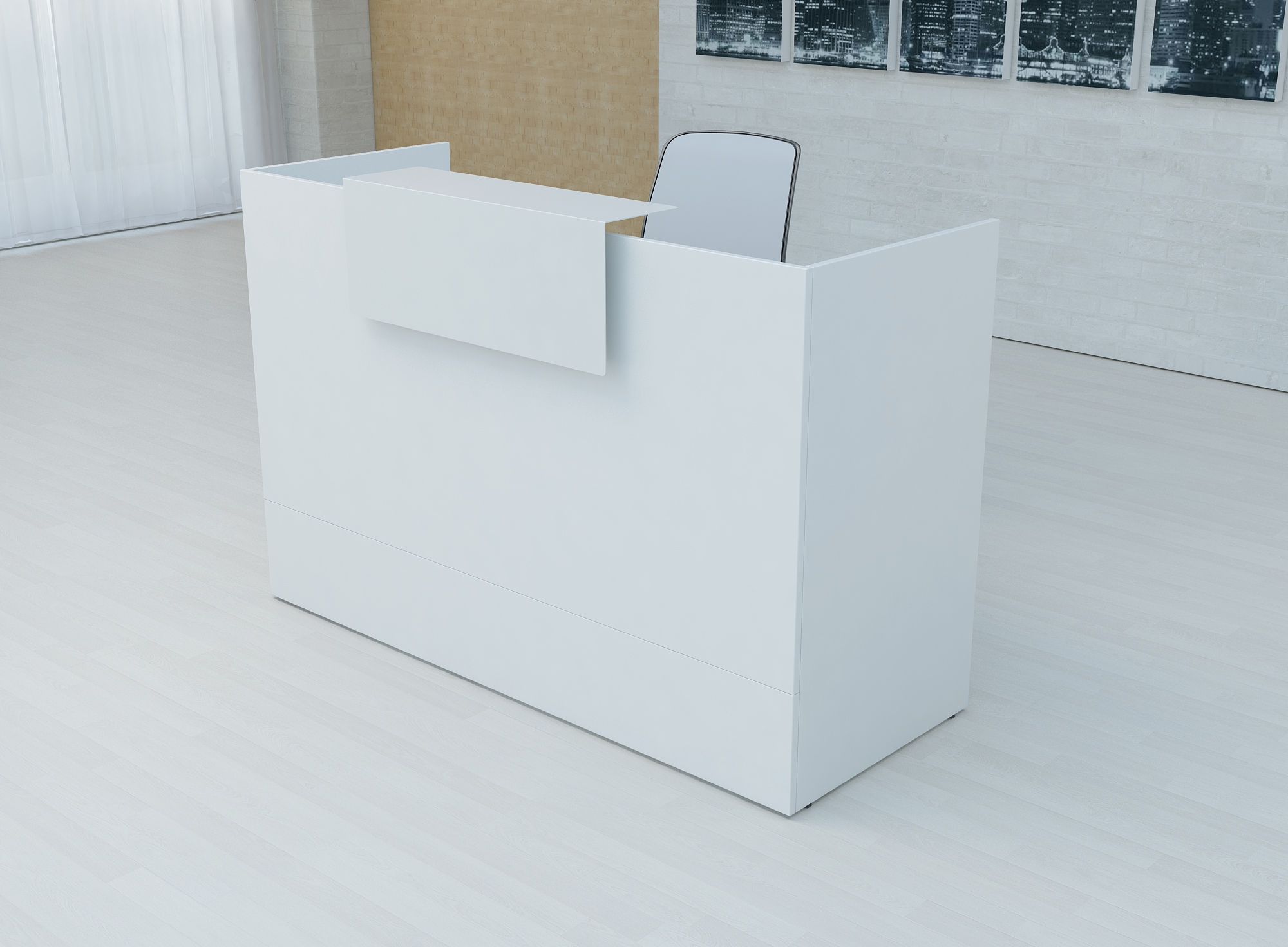 Recepción — Mostrador ECO Sencillo (Blanco)