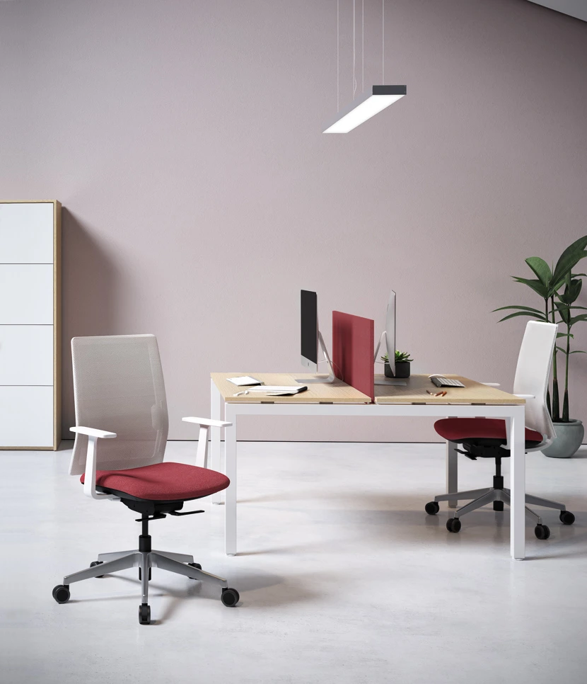 Sillas giratorias — SENTIS ATOM WHITE 01