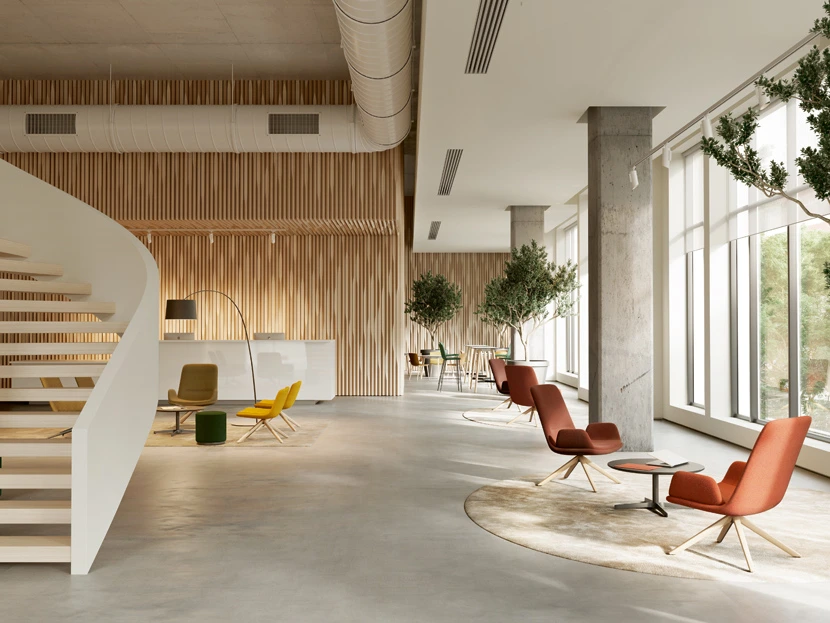 Sofás y zonas de descanso — GLOVE LOUNGE BASE WOOD 01